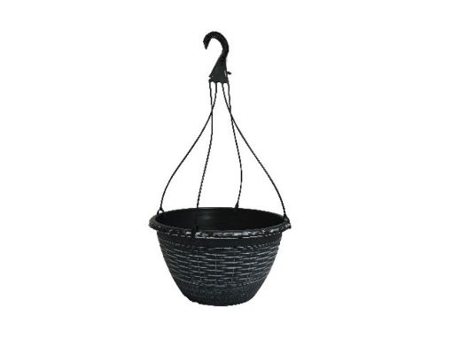 Picture of Black/Silver Mottram Hanging Basket 