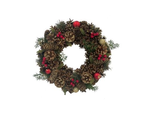 Picture of Ball, Fern & Cone Wreath