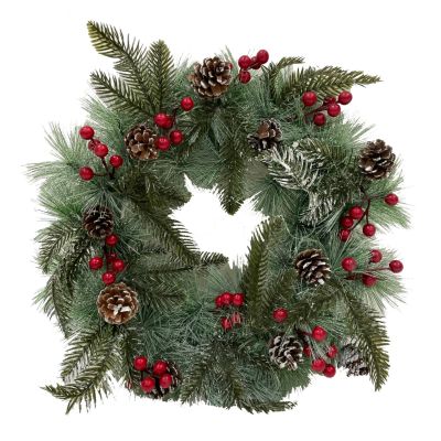 Frosted Pine & Berry Wreath