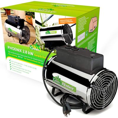 Greenhouse Heater Phoenix 1.0 / 1.8 / 2.8 kW, IPX4, 240 V