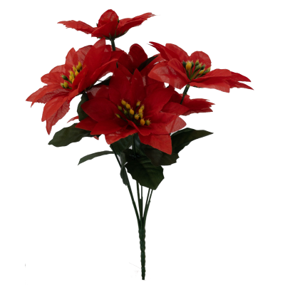 Silk Poinsettia Bush